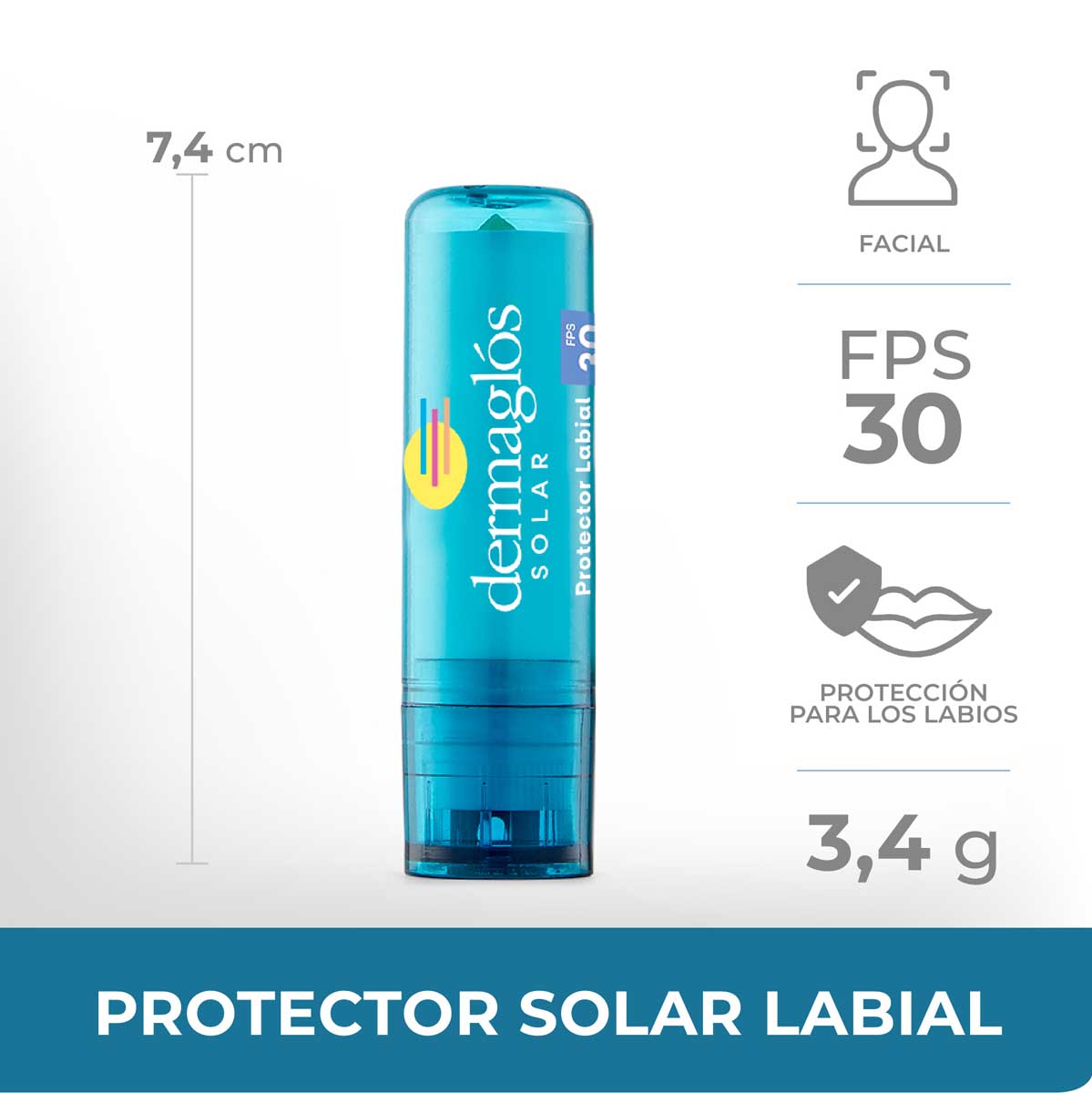 Protector Solar Labial Dermaglós FPS 30 3.4 g image number 6