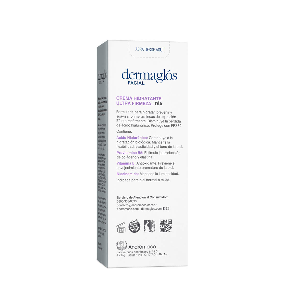 Dermaglós Facial Crema de Día Ultra Firmeza con FPS 30 50 g image number 4
