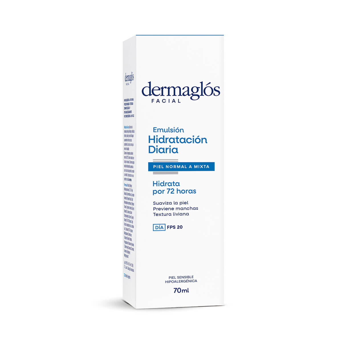 Dermaglós Facial Emulsión Hidratación Diaria FPS 20 Piel Equilibrada a Mixta 70 ml image number 4