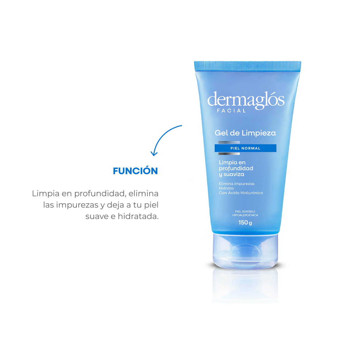 Dermaglós Facial Gel de Limpieza Piel Normal 150 g image number 4