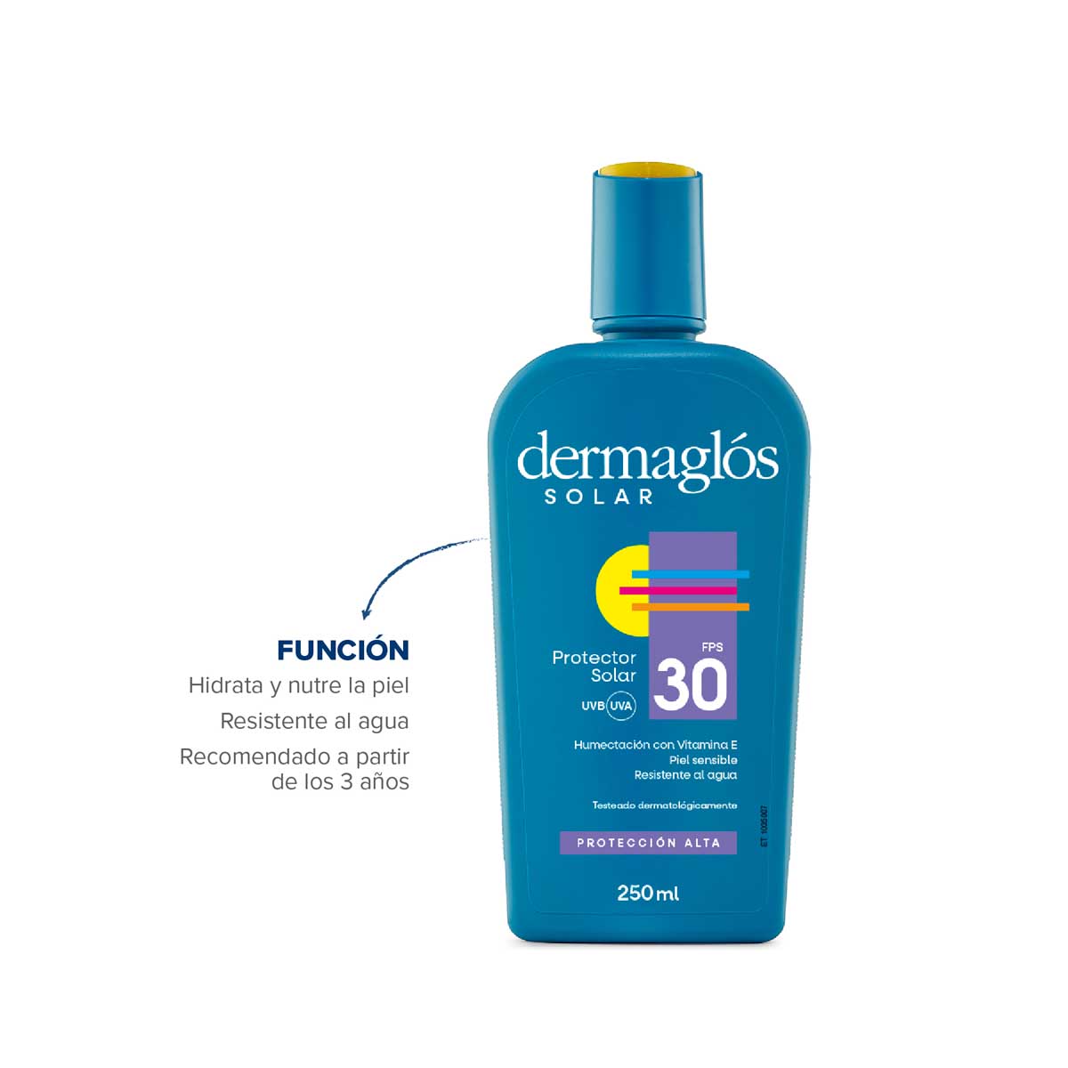 Dermaglós Solar Protector Solar con FPS 30 250 ml image number 4
