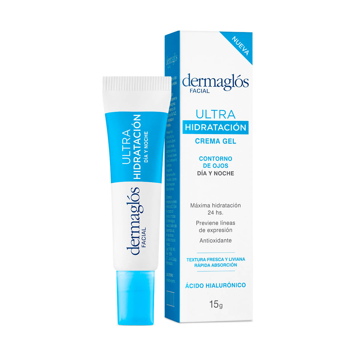 Dermaglós Facial Crema Gel Contorno de Ojos Ultra Hidratación 15 g