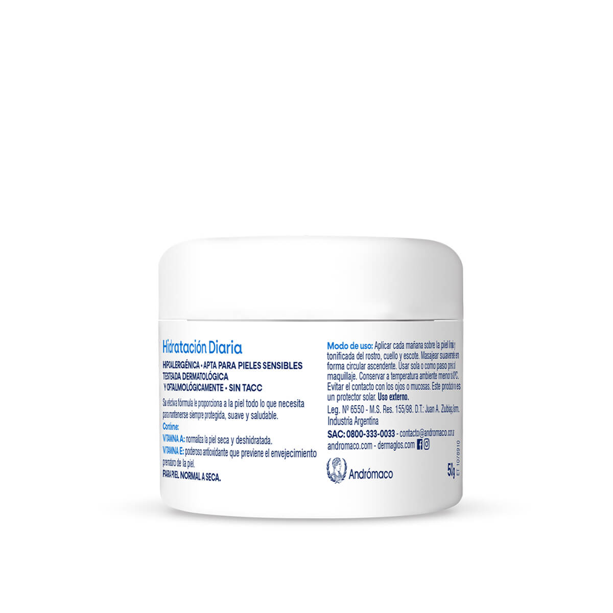 Dermaglós Facial Crema Hidratación Diaria Piel Equilibrada a Seca 50 g image number 3