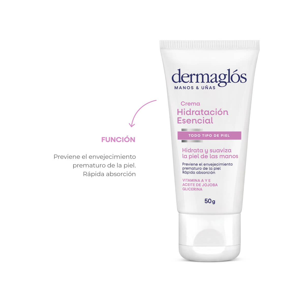 Dermaglós Corporal Crema para Manos Hidratación Esencial 50 g image number 2