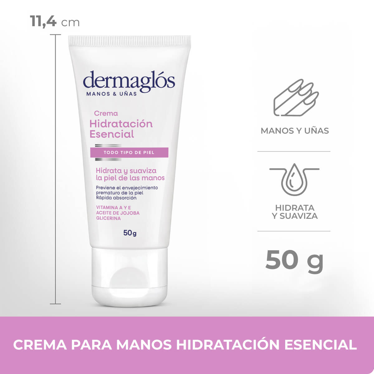 Dermaglós Corporal Crema para Manos Hidratación Esencial 50 g image number 4