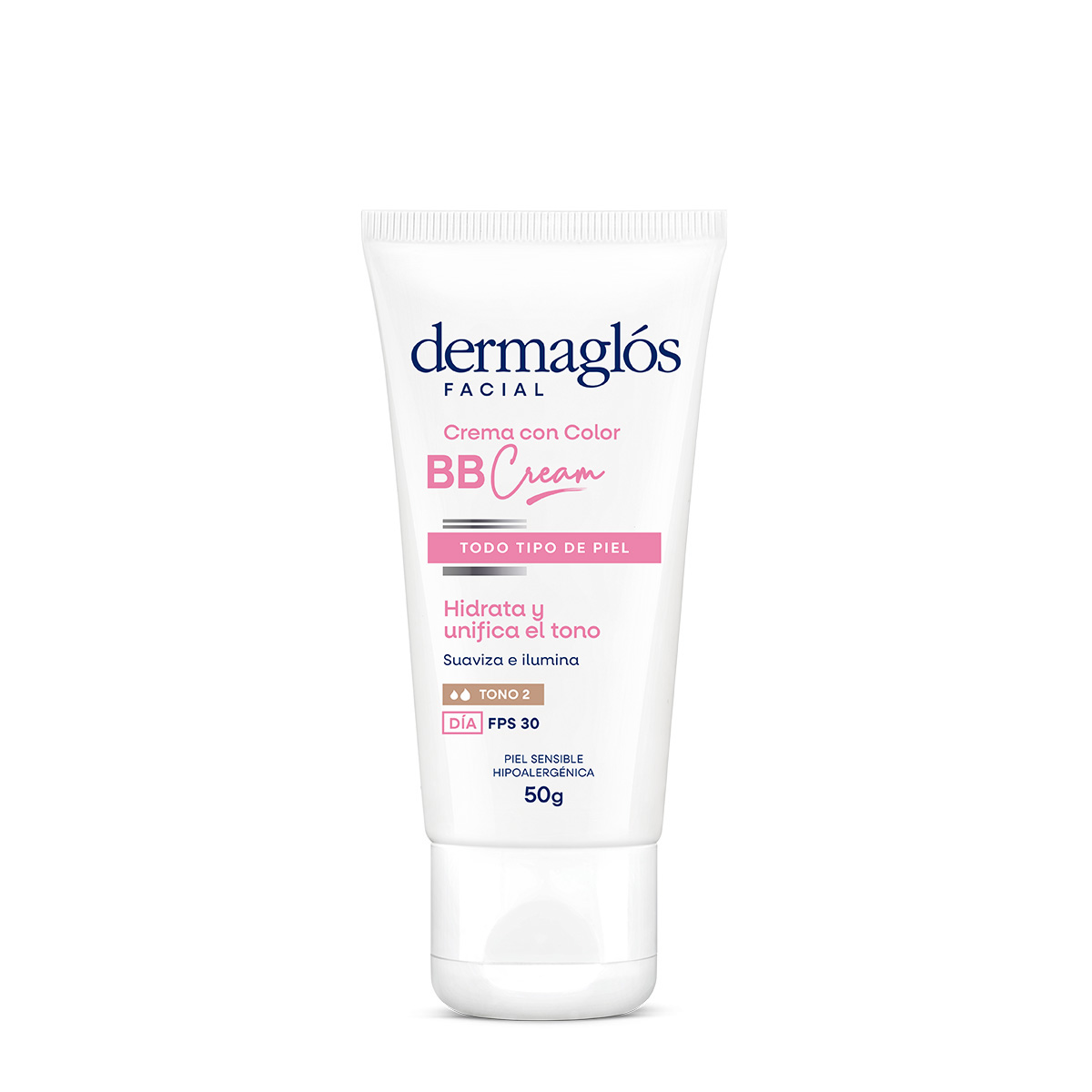 Dermaglós Facial Crema con Color BB Cream Tono Medio con FPS 30 50 g image number 0