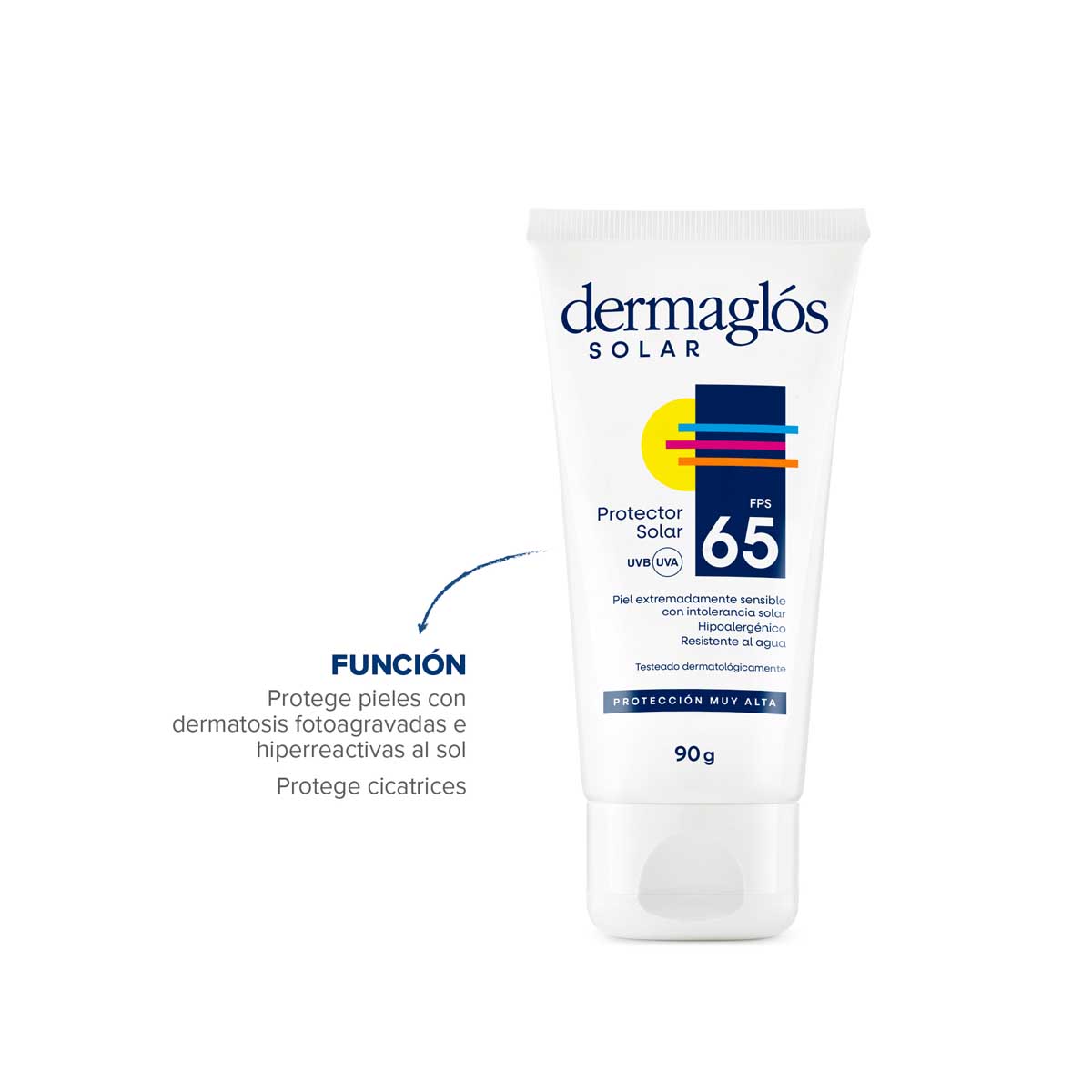 Protector Solar Dermaglós FPS 65 crema 90 g image number 4