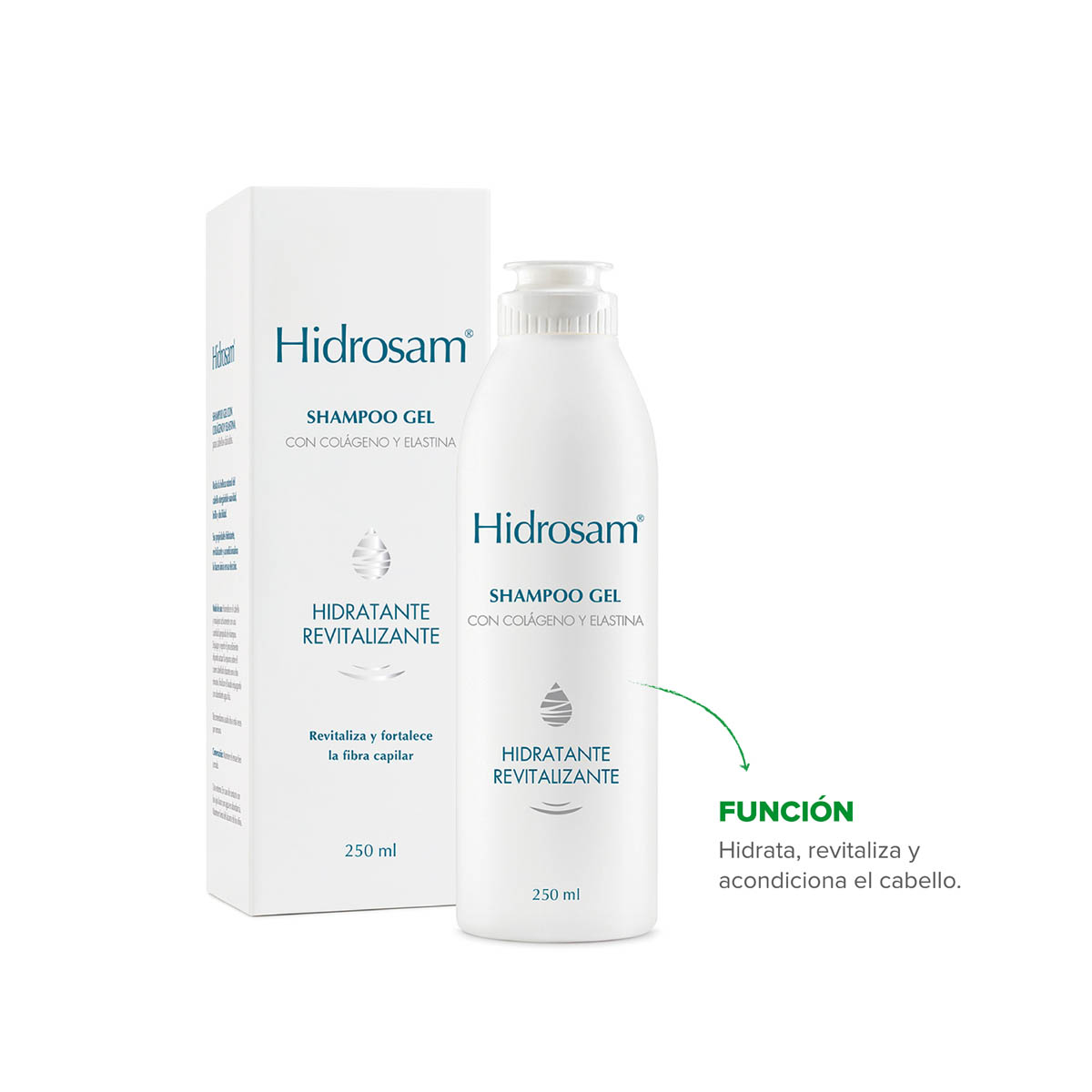 Shampoo en Gel Hidrosam para cabellos frágiles 250 ml