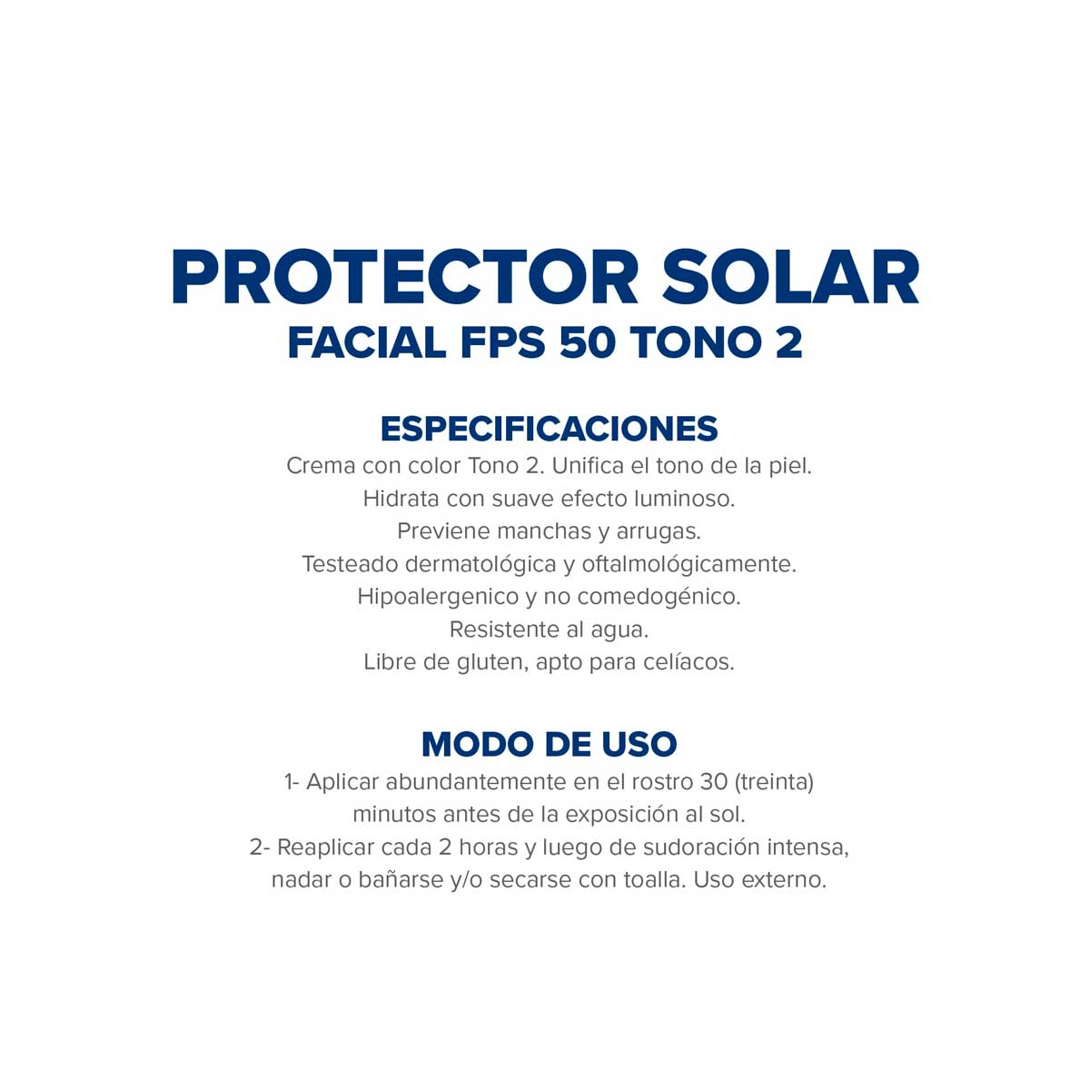 Protector Solar Facial Dermaglós FPS 50 Tono 2 crema 50 g image number 8