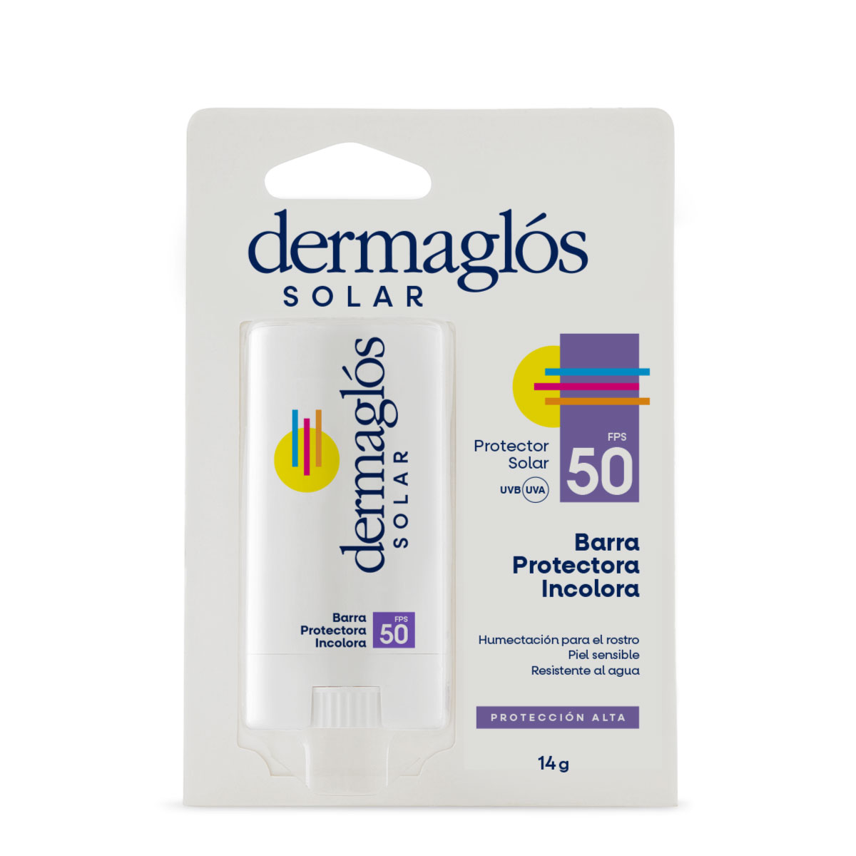 Protector Solar en Barra Dermaglós FPS 50 para zonas sensibles 14 g