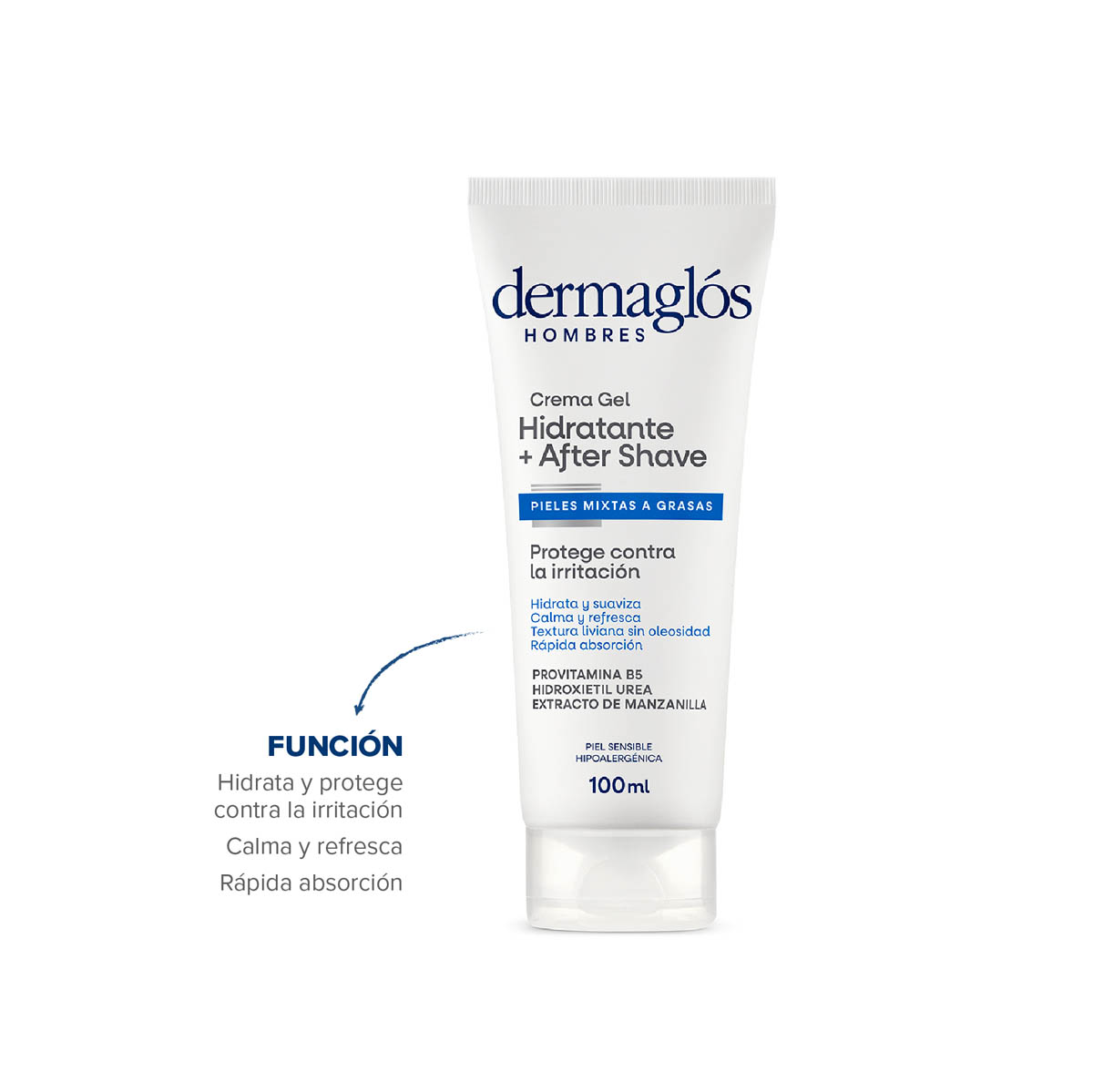 Dermaglós Hombres Crema Gel Hidratante + After Shave 100 ml image number 4