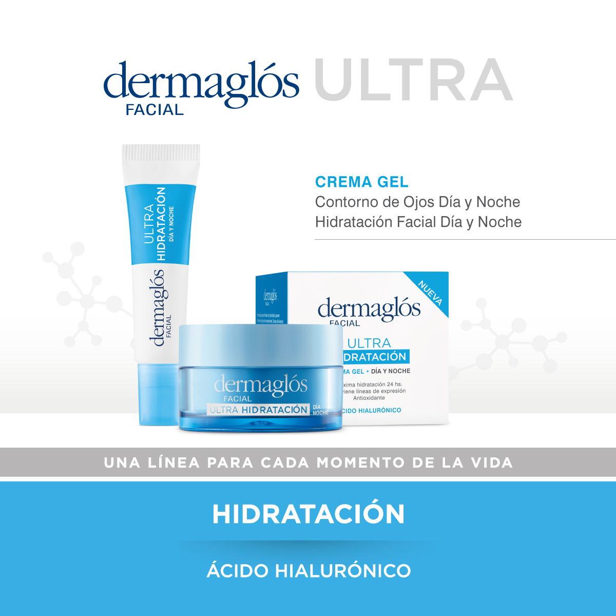 Dermaglós Facial Crema Gel Contorno de Ojos Ultra Hidratación 15 g image number 7
