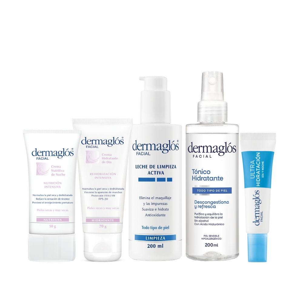 Kit Rutina Facial Dermaglós Piel Seca