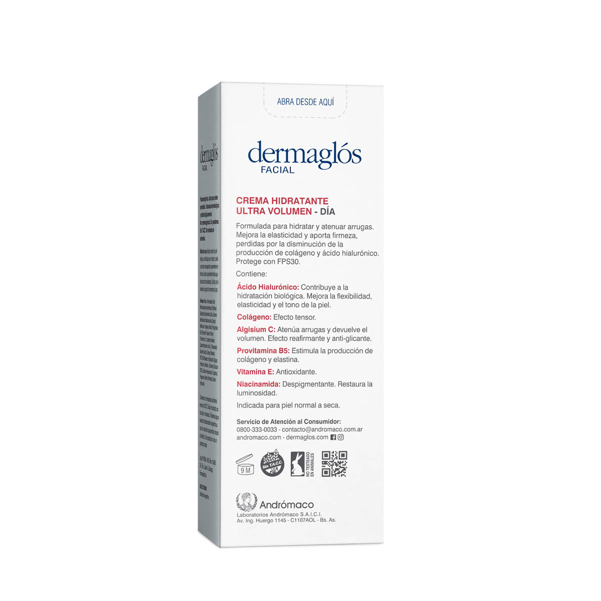Dermaglós Facial Crema de Día Ultra Volumen con FPS 30 50 g image number 4