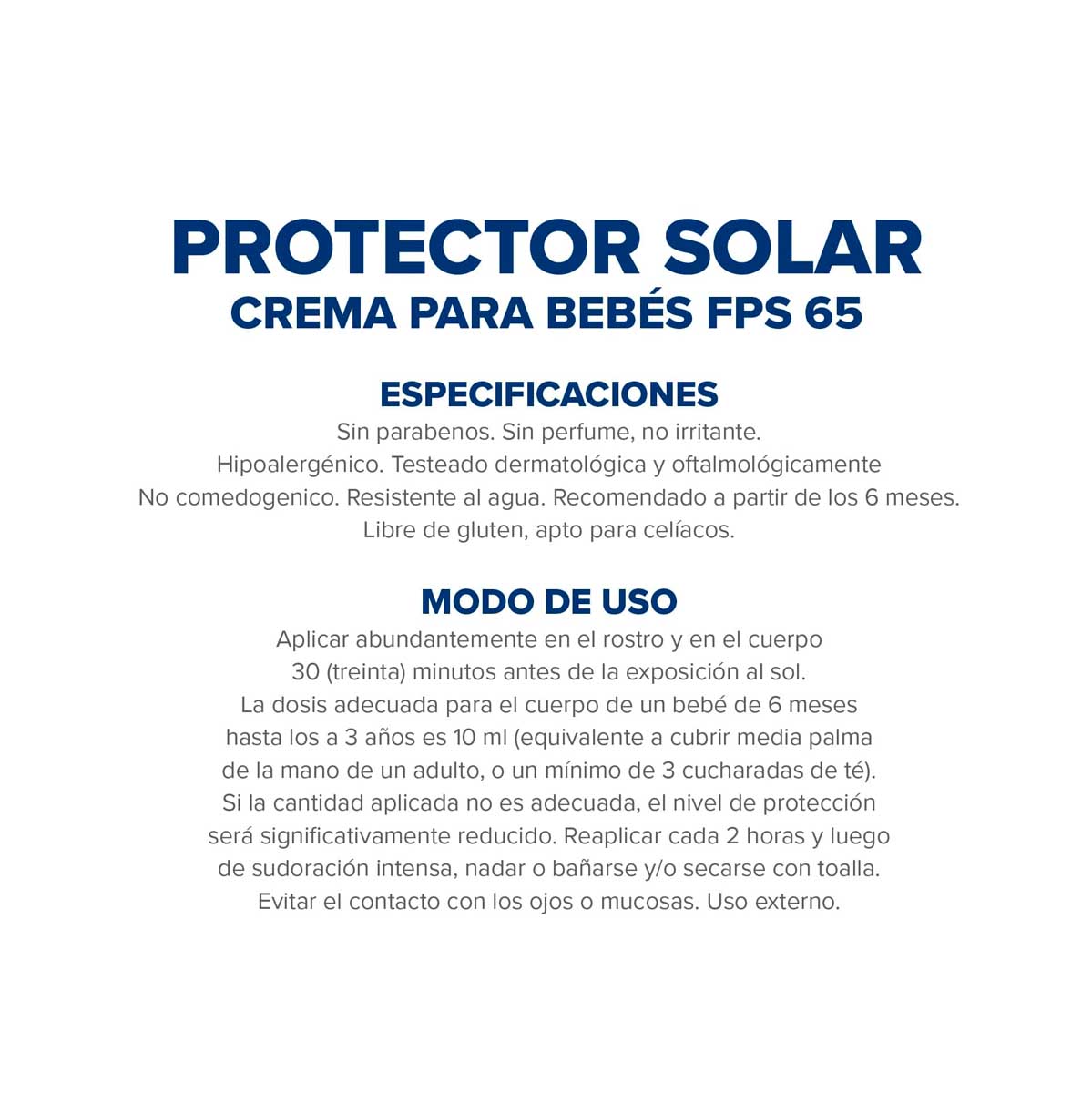 Protector Solar Bebés Dermaglós FPS 65 crema 120 g image number 6