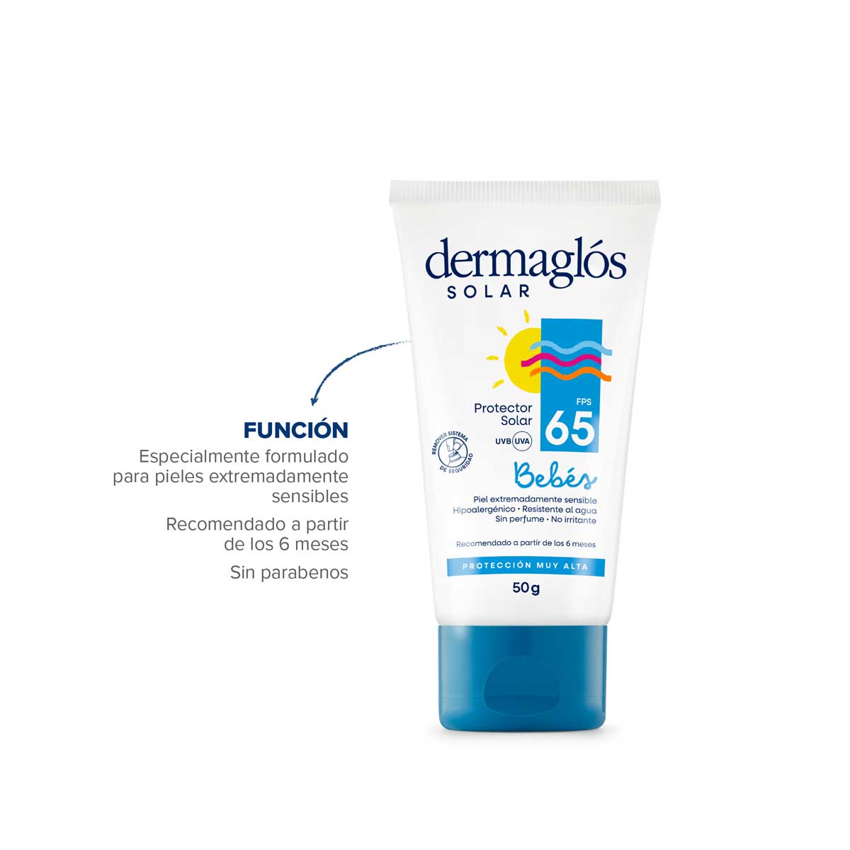 Protector Solar Bebés Dermaglós FPS 65 crema 50 g image number 5