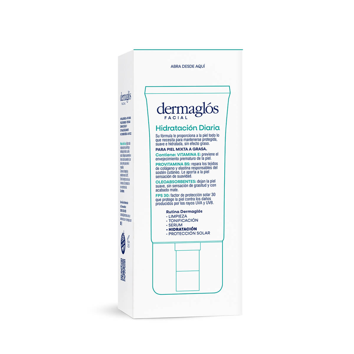 Dermaglós Facial Crema Hidratación Diaria FPS 30 Piel Mixta a Grasa 50 g image number 4