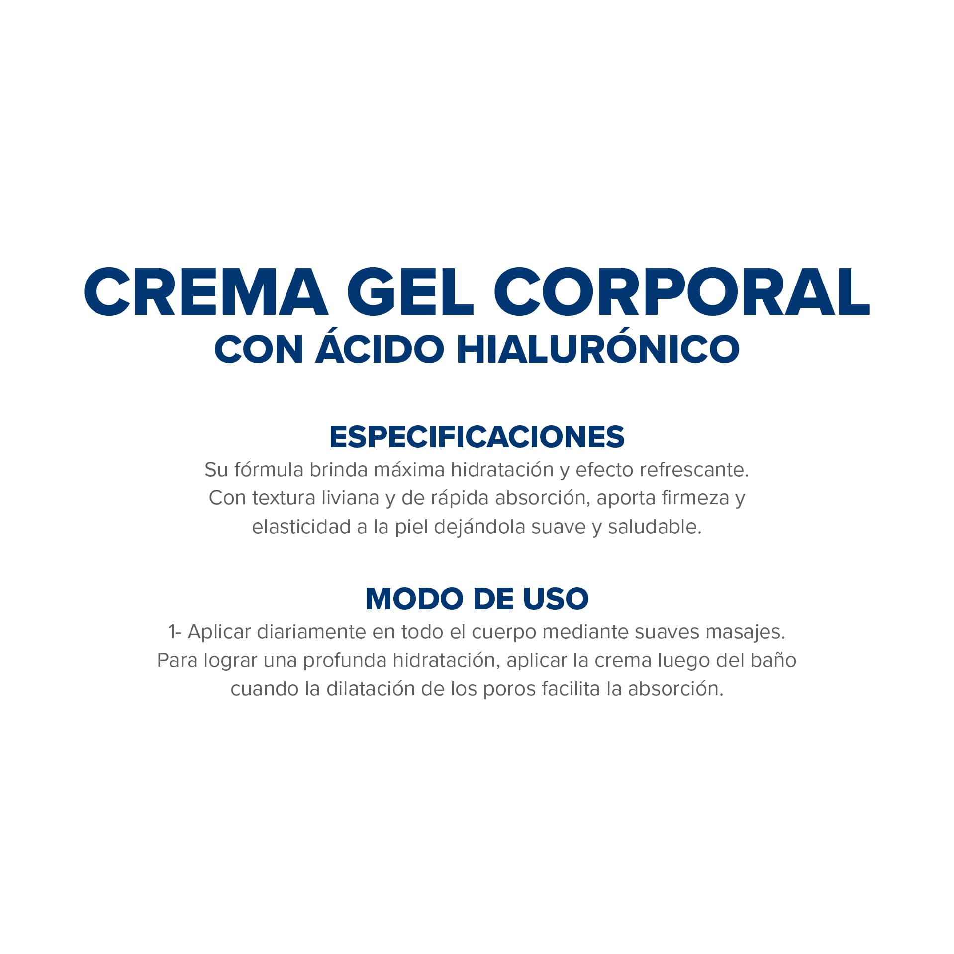 Dermaglós Corporal Crema Gel Ultra Hidratación + Ácido Hialurónico 300 g image number 1