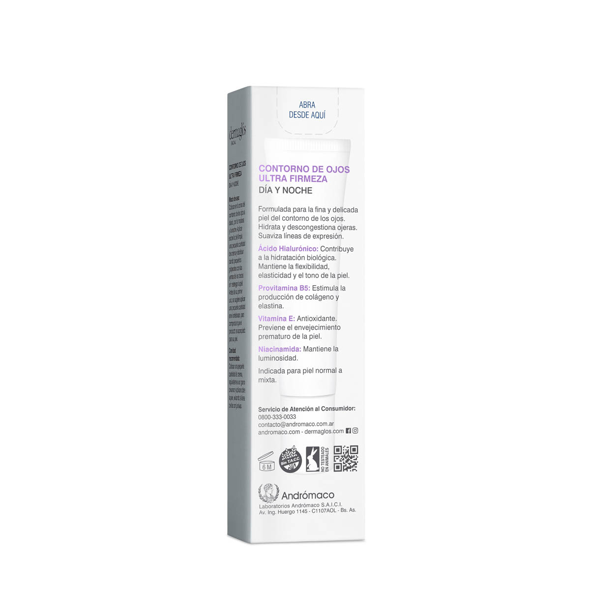 Dermaglós Facial Crema Contorno de Ojos Ultra Firmeza 15 g image number 4
