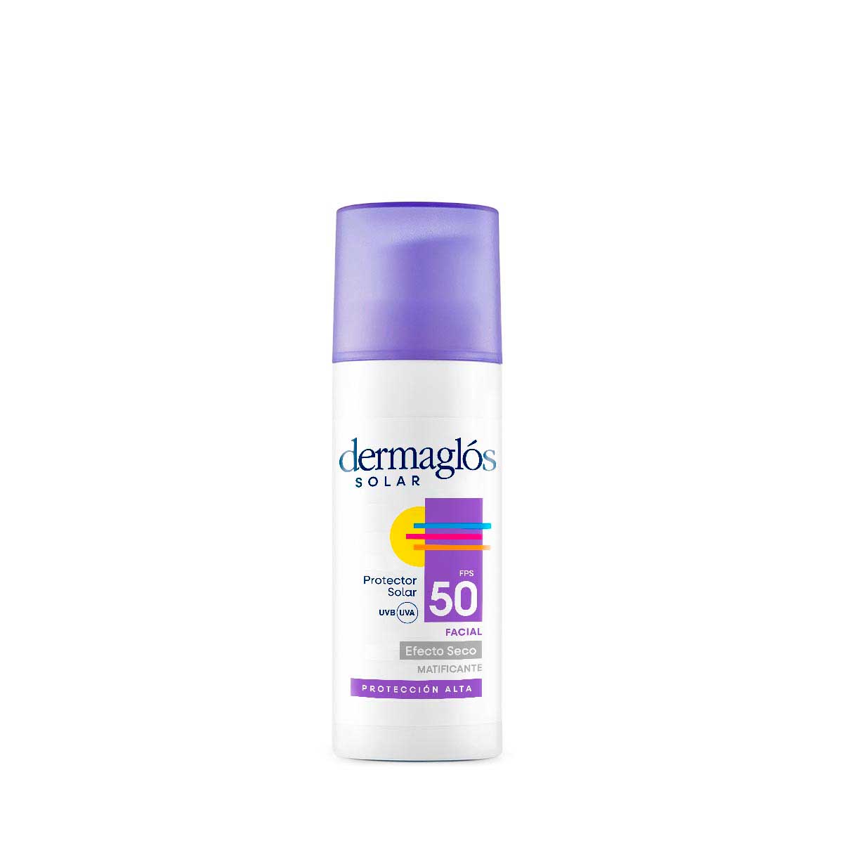 Dermaglós Solar Protector Solar Facial con FPS 50 Efecto Seco Sin Color 50 g