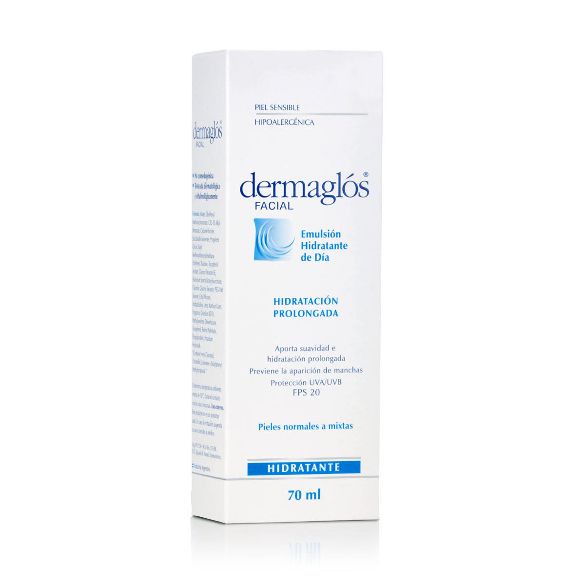 Dermaglós Facial Emulsión Hidratación Diaria FPS 20 Piel Equilibrada a Mixta 70 ml image number 3