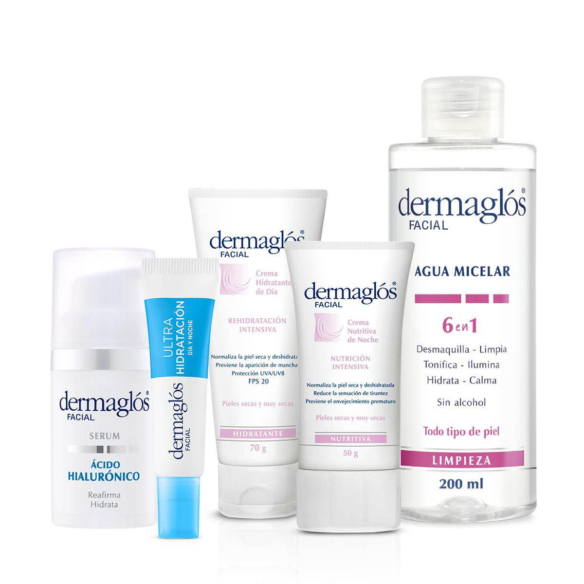 Kit Rutina Facial Experta Dermaglós Serum para piel Seca