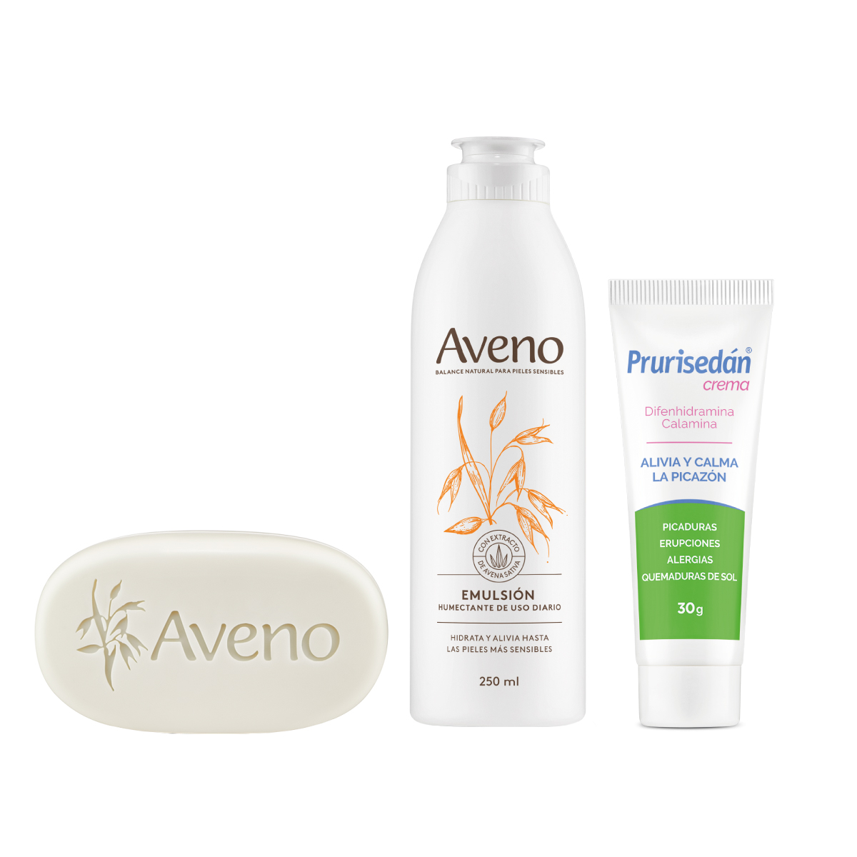 Kit Jabón y Emulsión Aveno + Crema Calmante Prurisedán