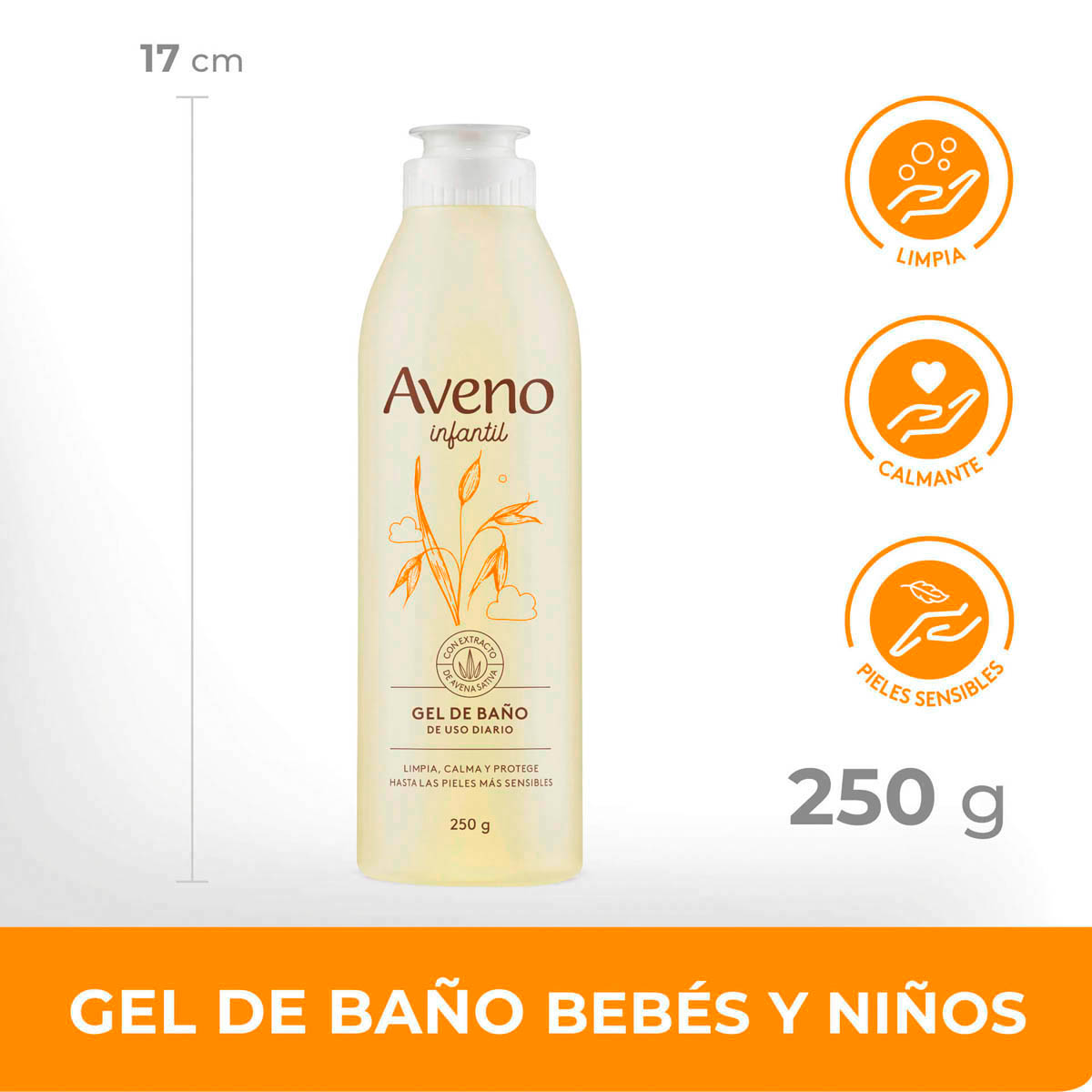Aveno Infantil Gel de Baño de Uso Diario 250 g image number 8