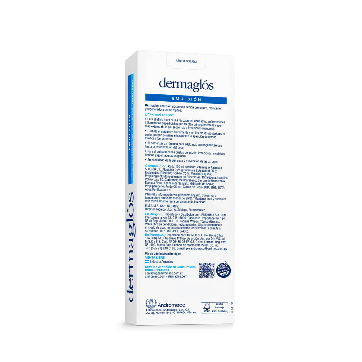 Dermaglós Terapéutica Emulsión 250 ml image number 3