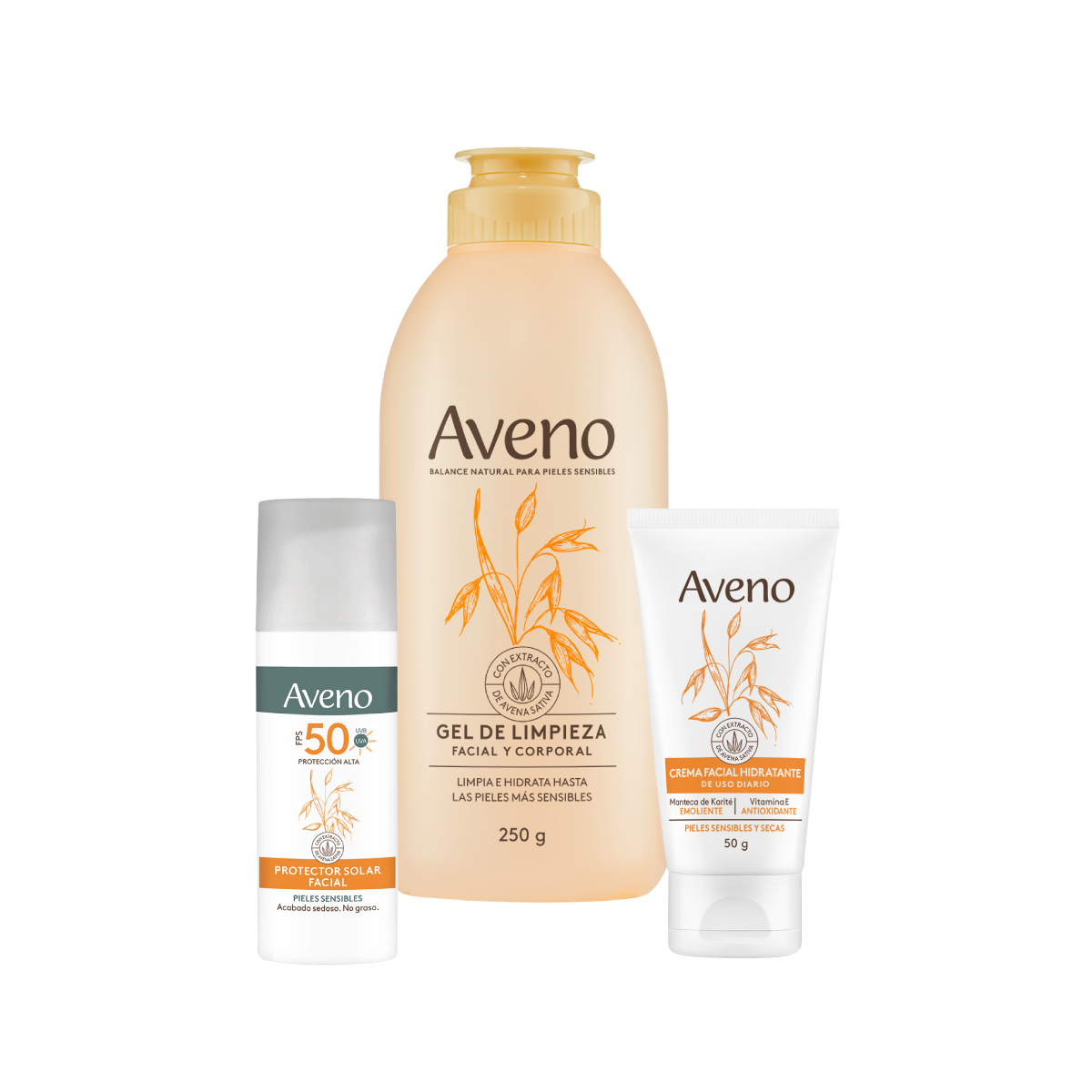 Kit Aveno Facial Completo Piel Sensible Seca