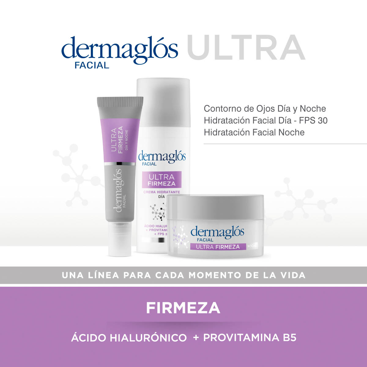 Dermaglós Facial Crema de Día Ultra Firmeza con FPS 30 50 g image number 6