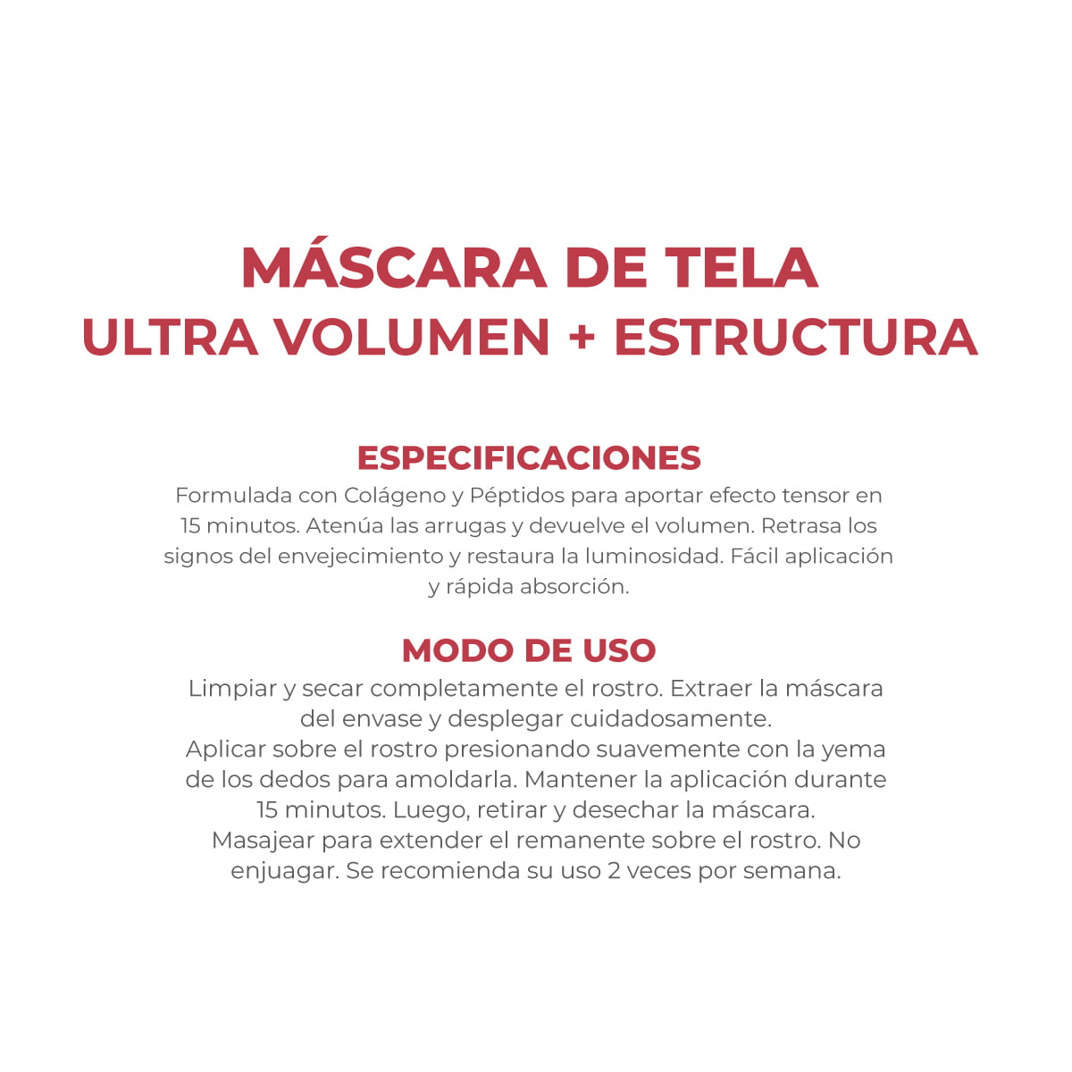 Máscara de Tela Dermaglós Ultra Volumen + Estructura 15 ml image number 3