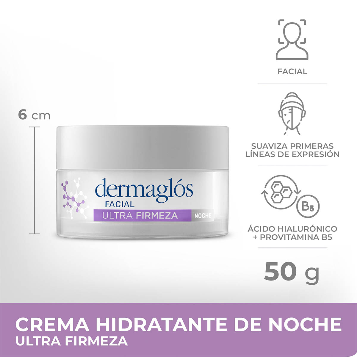 Dermaglós Facial Crema de Noche Ultra Firmeza 50 g image number 1