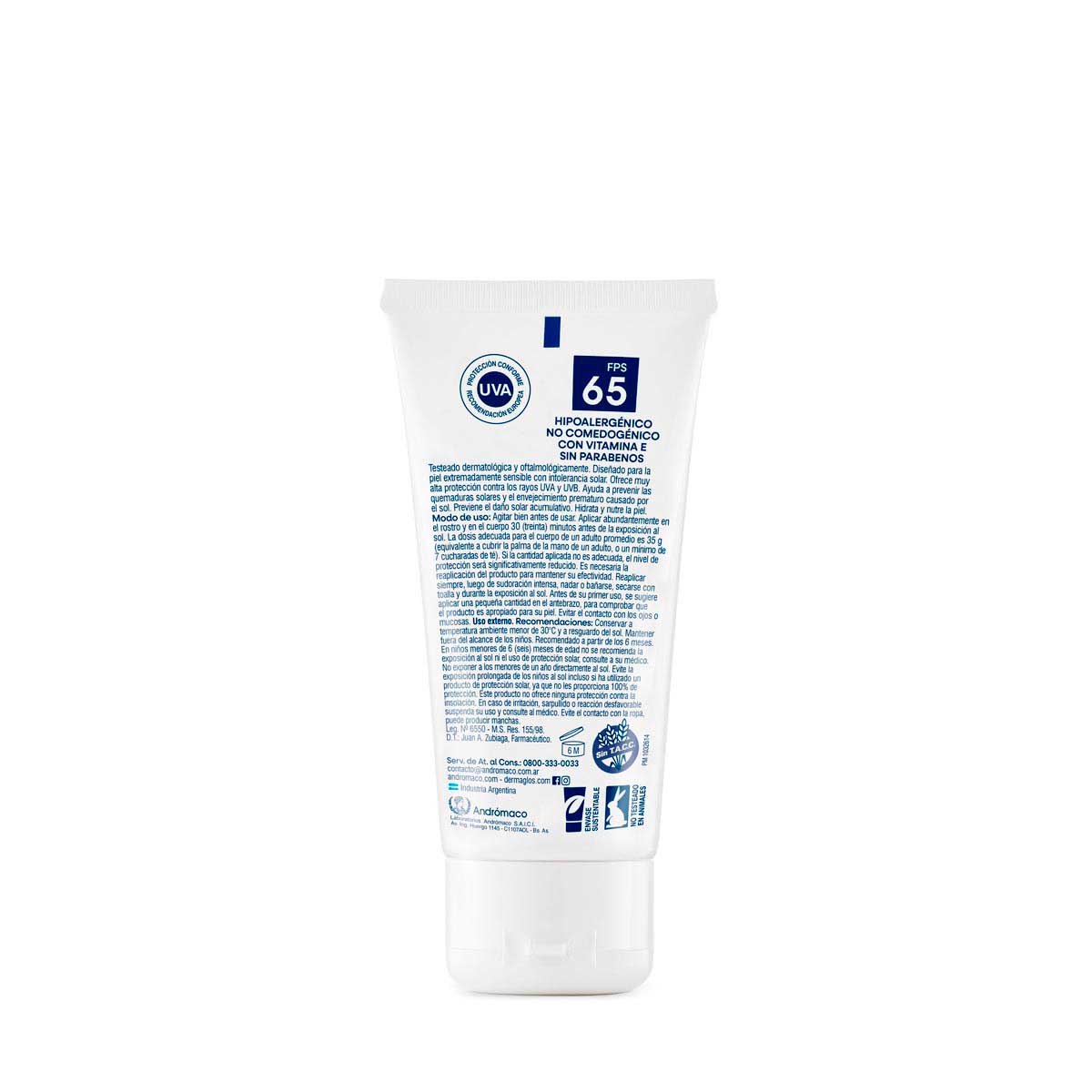 Protector Solar Dermaglós FPS 65 crema 90 g
