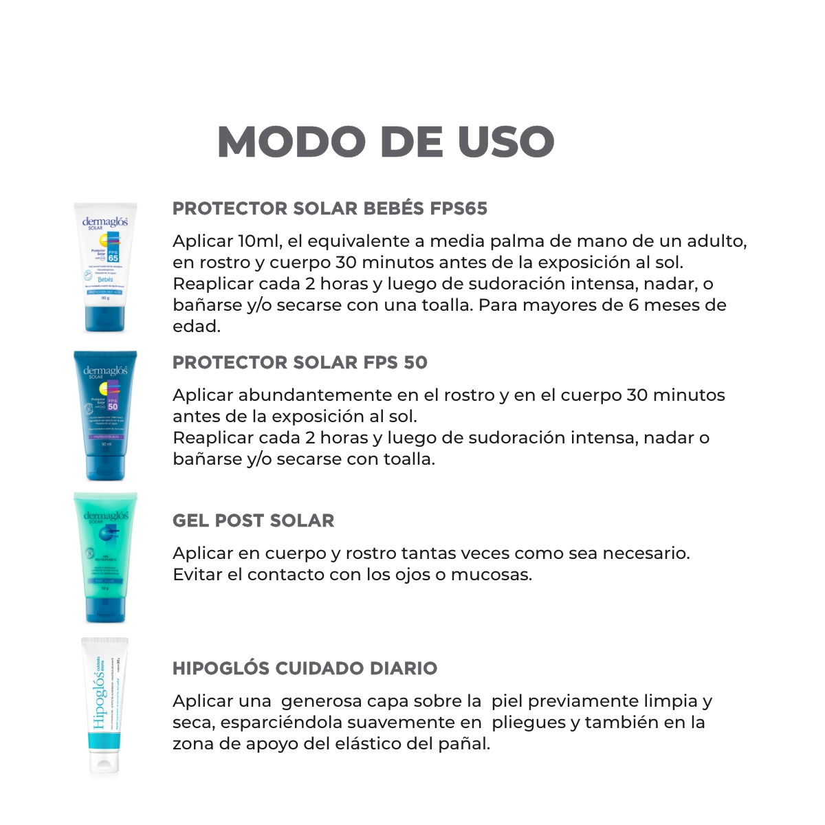 Kit Mini Protector y Post Solar Dermaglós  + Hipoglós 30 g image number 2