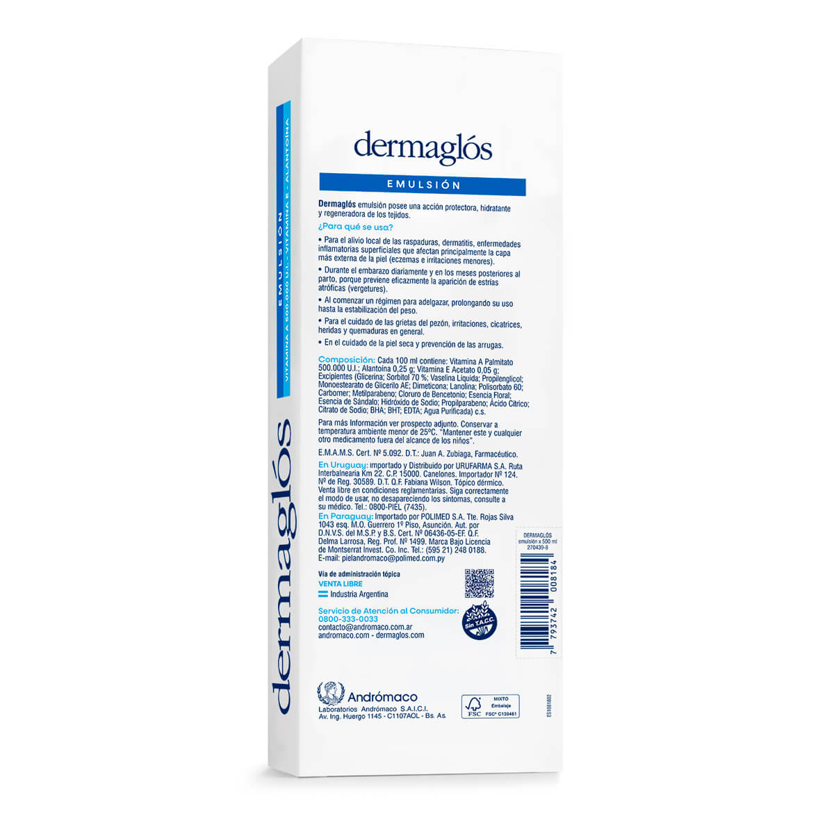 Dermaglós Terapéutica Emulsión 500 ml image number 3