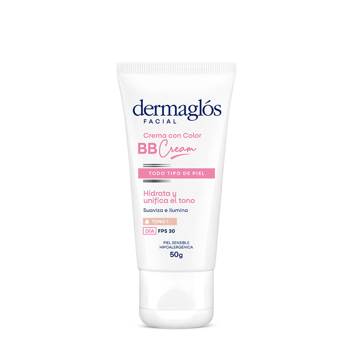 Dermaglós Facial Crema con color BB Cream Tono Claro con FPS 30 50 g