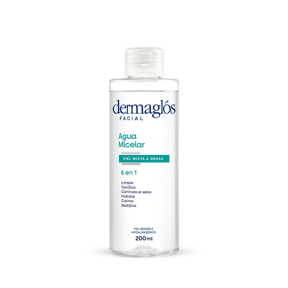 Dermaglós Facial Agua Micelar Piel Mixta a Grasa 200 ml