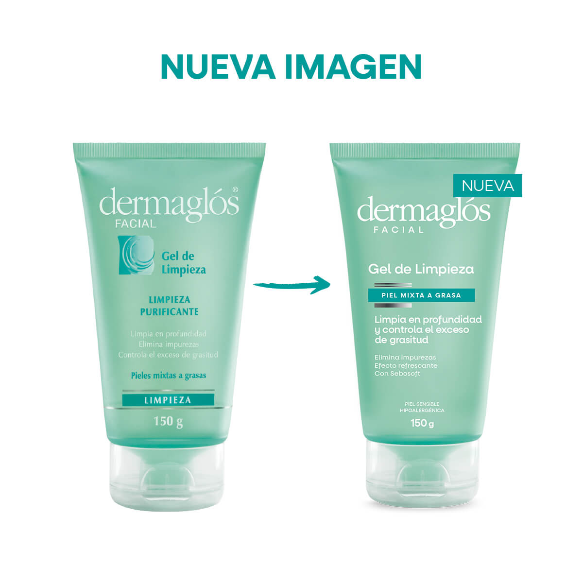 Dermaglós Facial Gel de Limpieza Piel Mixta a Grasa 150 g image number 2