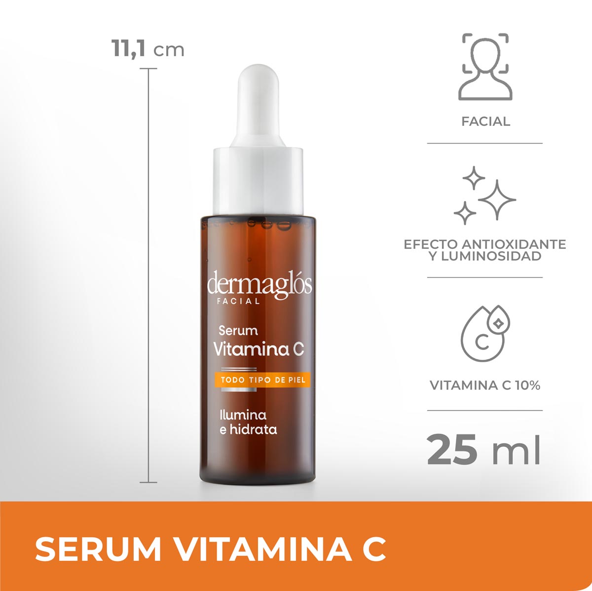 Dermaglós Facial Serum Vitamina C 25 ml image number 7