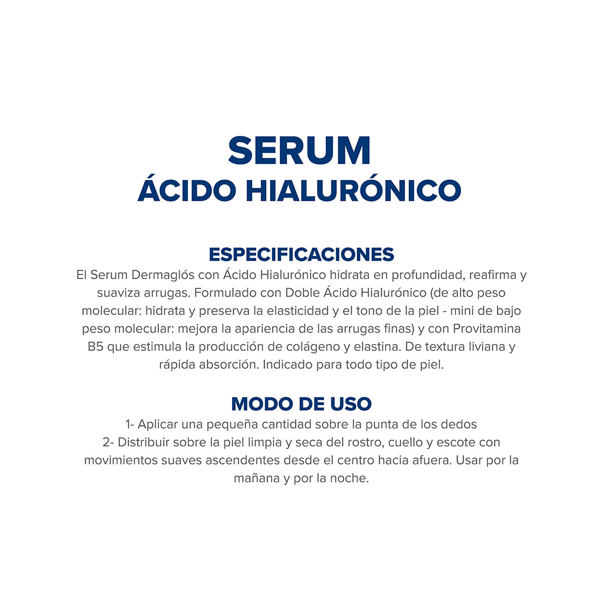 Dermaglós Facial Serum Ácido Hialurónico 30 ml image number 10