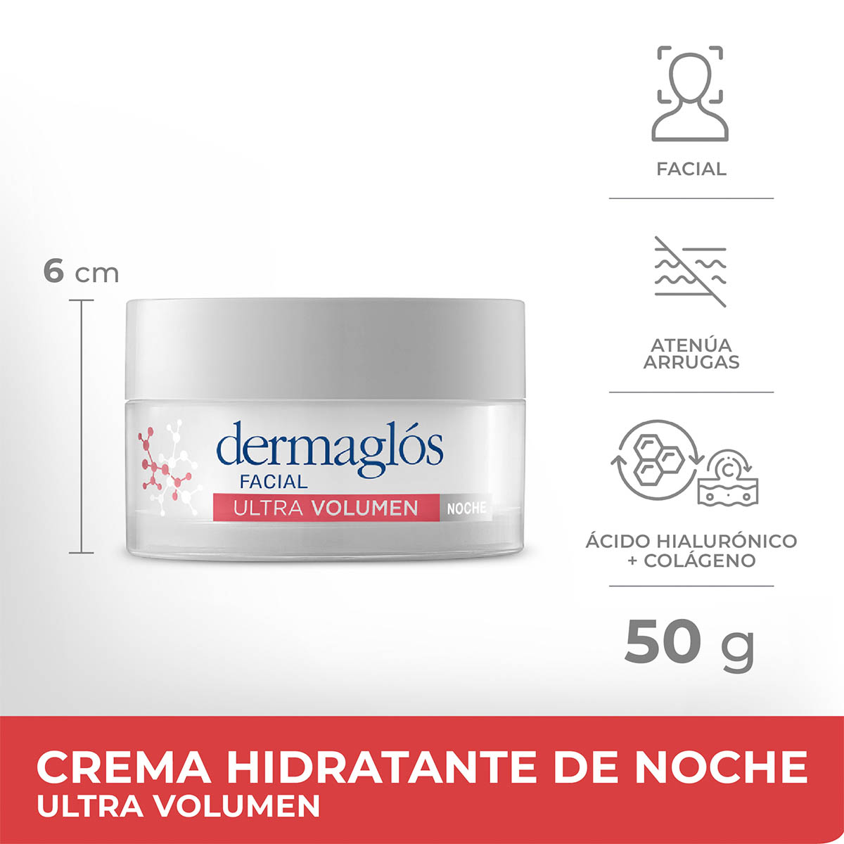 Dermaglós Facial Crema de Noche Ultra Volumen 50 g