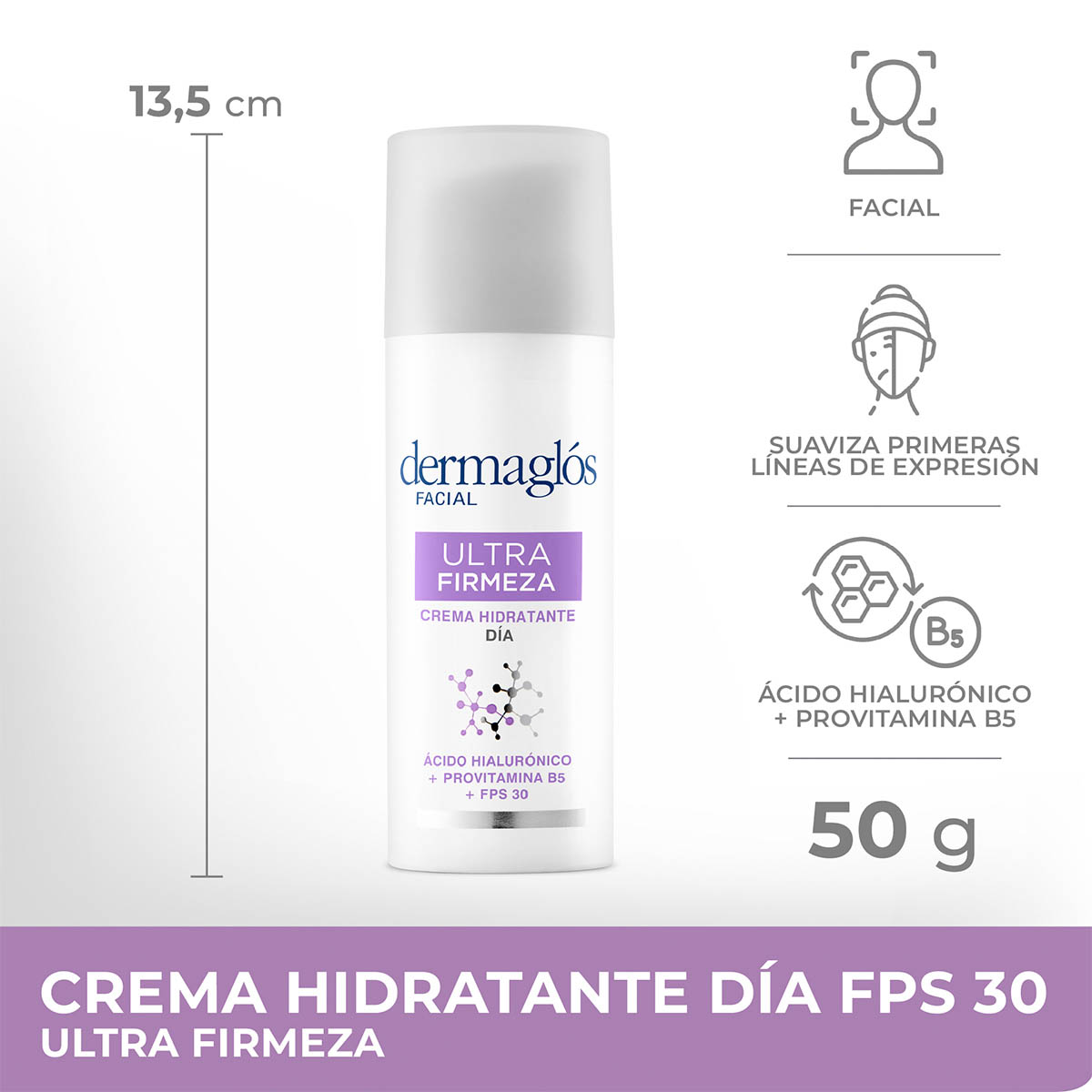 Dermaglós Facial Crema de Día Ultra Firmeza con FPS 30 50 g