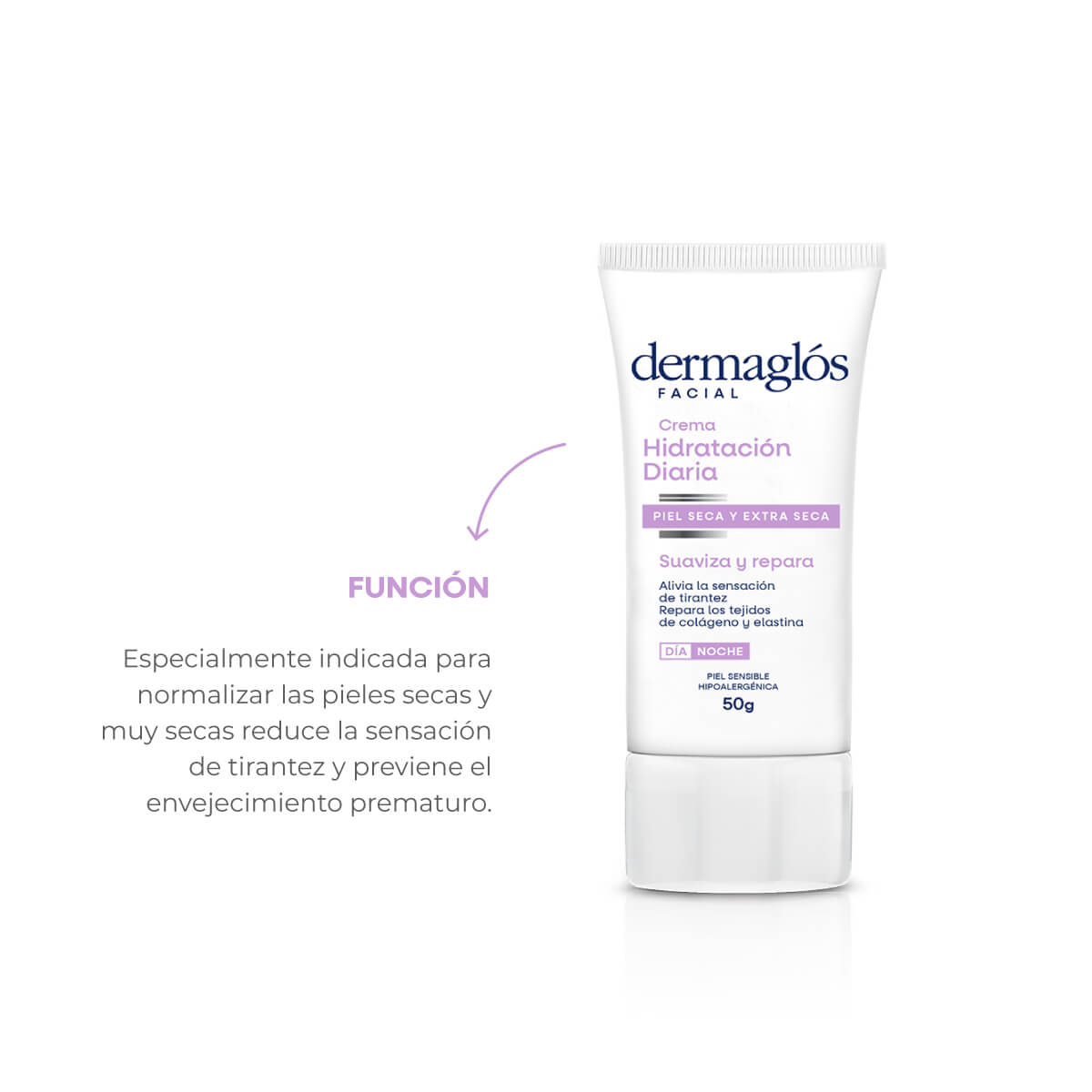 Dermaglós Facial Crema Hidratación Diaria Piel Seca y Extra Seca 50 g image number 4