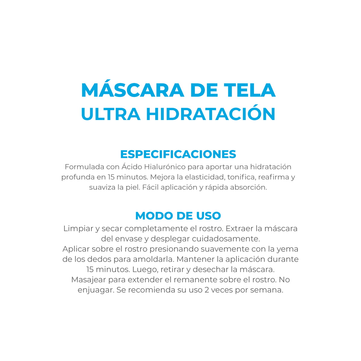 Máscara de Tela Dermaglós Ultra Hidratación 15ml image number 3