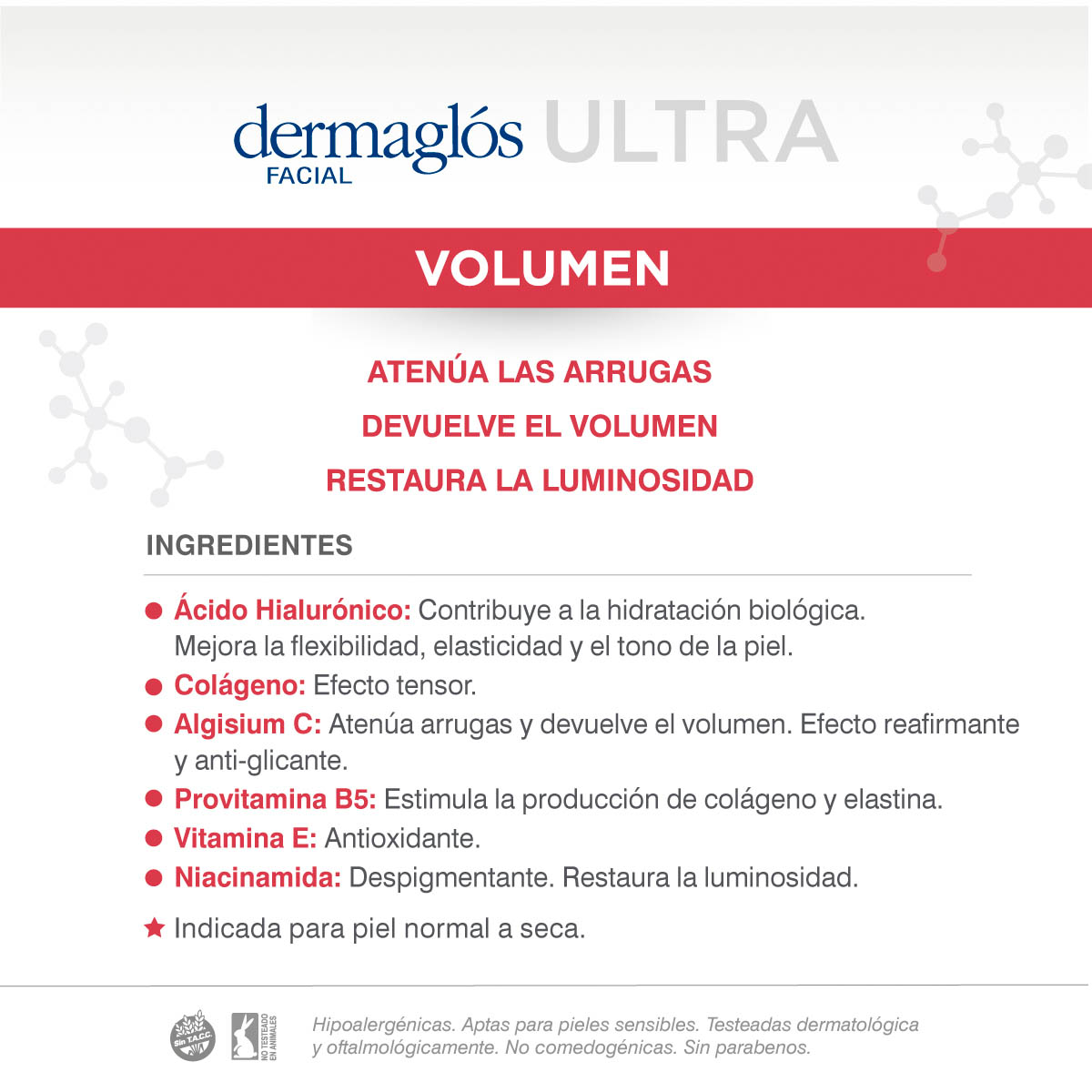 Dermaglós Facial Crema de Noche Ultra Volumen 50 g image number 7