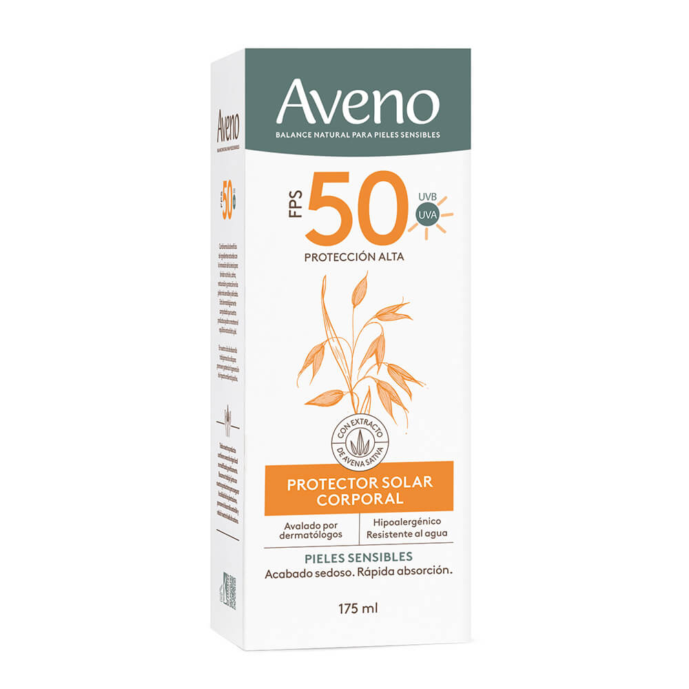 Protector Solar Aveno Emulsión Corporal FPS 50 175 ml