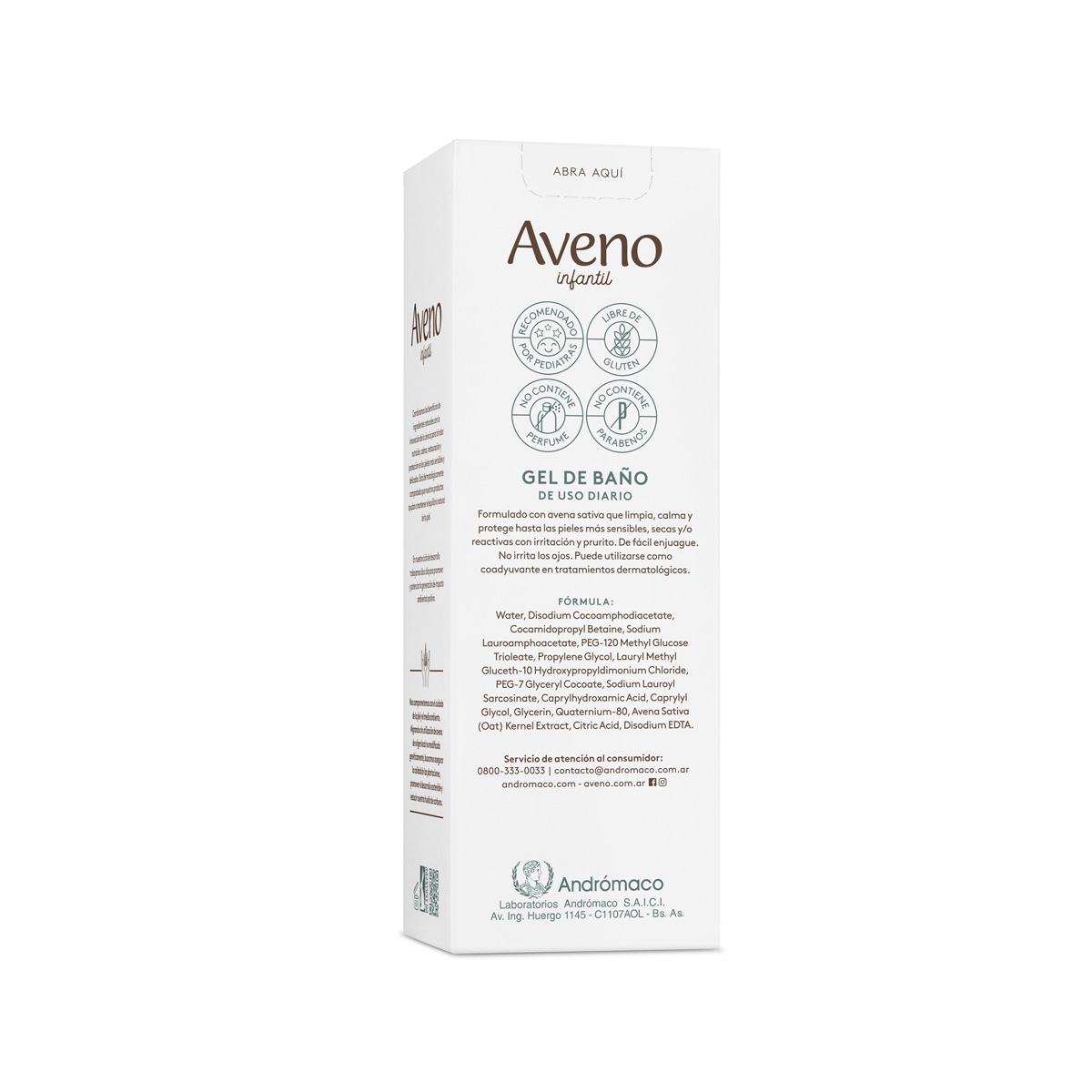 Aveno Infantil Gel de Baño de Uso Diario 250 g image number 3