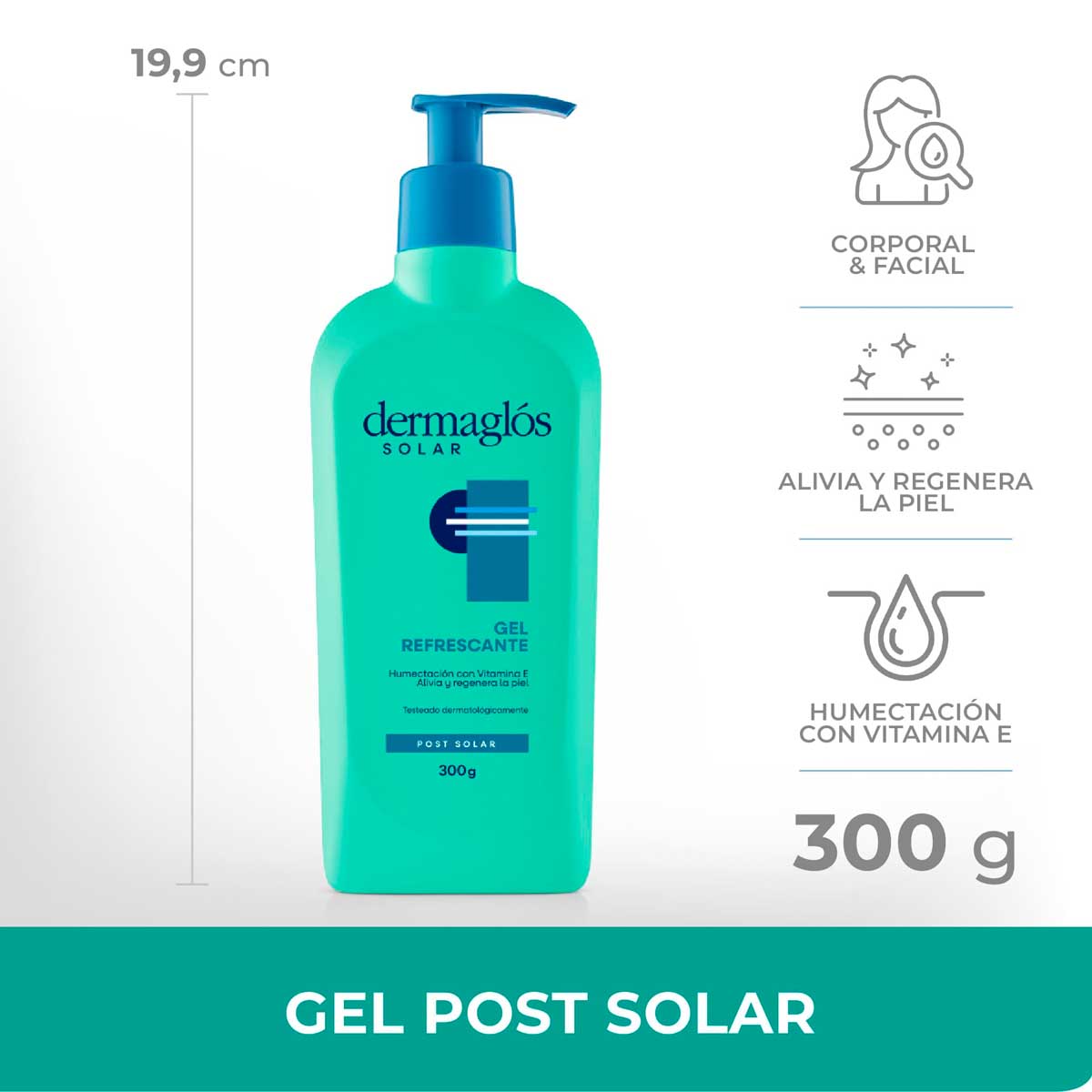 Gel Post Solar Dermaglós 300 g image number 4