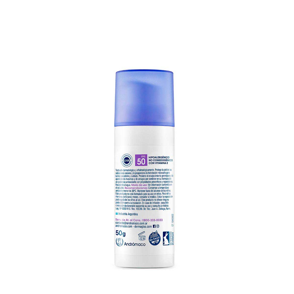 Protector Solar Facial Dermaglós FPS 50 Tono 2 crema 50 g image number 2